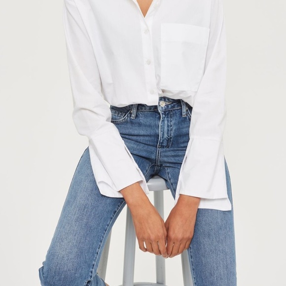 Topshop Denim - Topshop | Dree Raw Hem Crop Flare Jeans